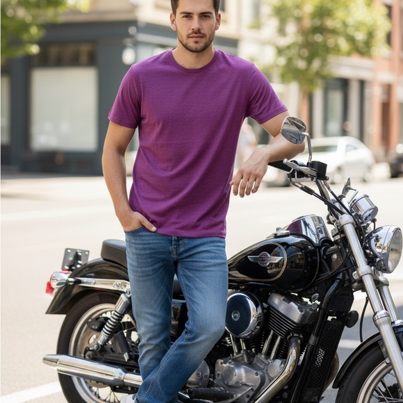 Apt. 9 Men's Short Sleeve Tee in Rich Purple - Picture 1 of 4